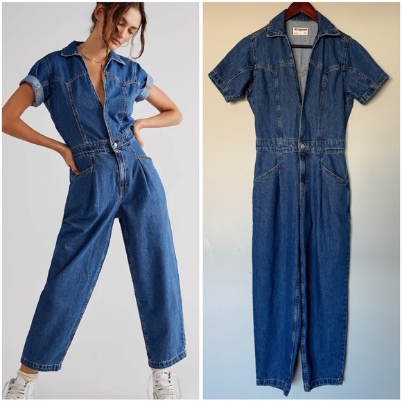 We The Free Pants - Free People Marla Denim Jumpsuit